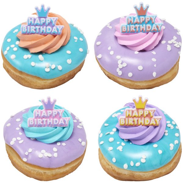 Happy Birthday Crown Cupcake Rings