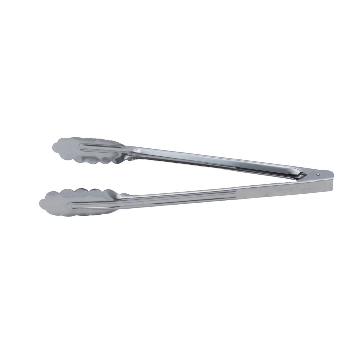 12-inch economy stainless steel utility tongs