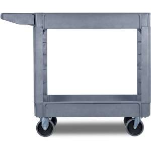 Carlisle, Bin Top 2 Shelf Utility Cart, Gray