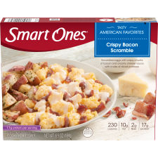Smart Ones Crispy Bacon Scramble Eggs, Creamy Cheese Sauce Potatoes, 6.5 oz Box