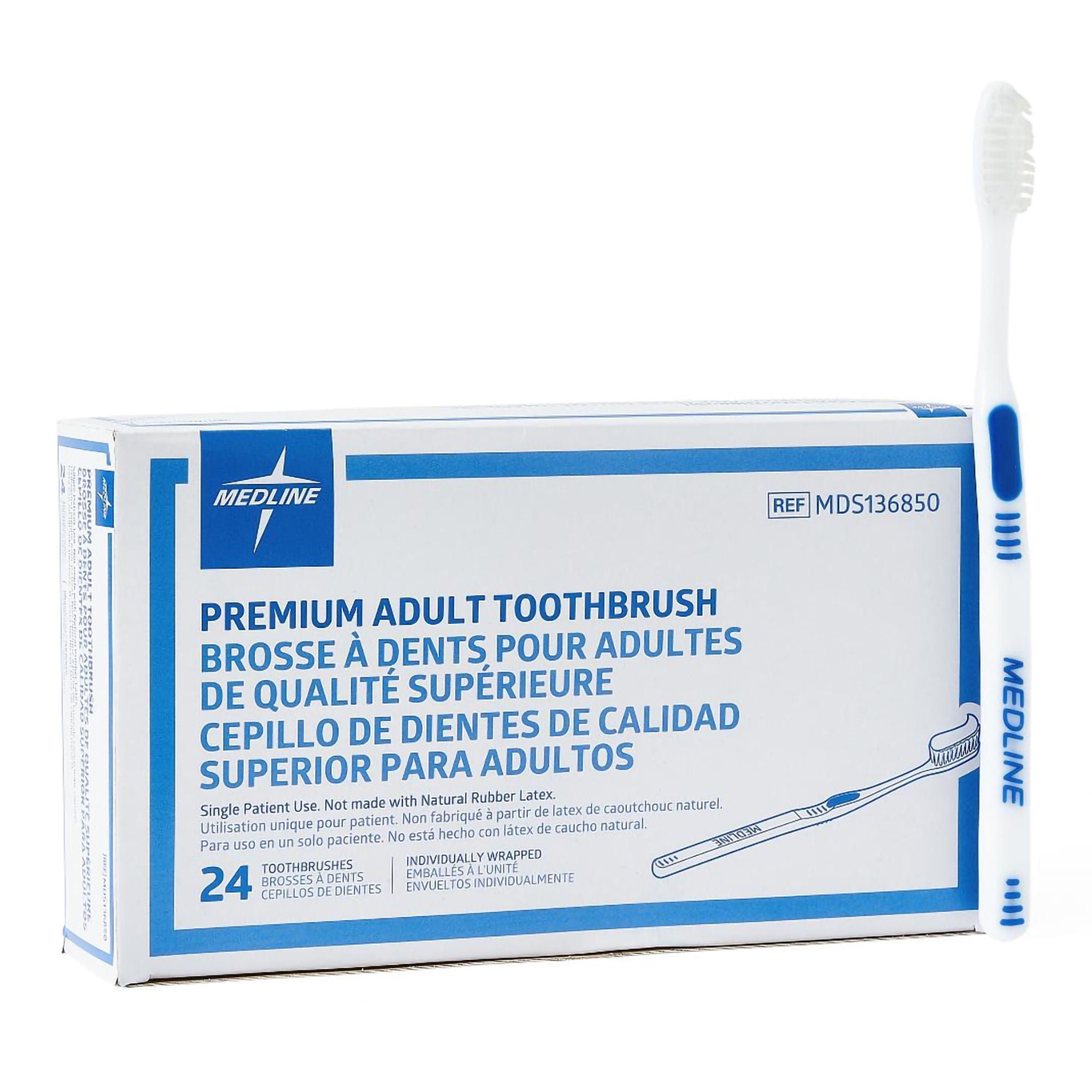 Medline TOOTHBRUSH, PREMIUM SFT ADLT (144/GR )