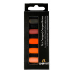 Rembrandt Soft Pastels Micro Sets 5 Half Sticks Rich Oranges
