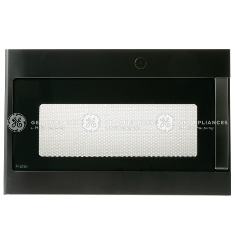 BLACK STAINLESS DOOR WITH FLAT GE LOGO