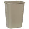 Rubbermaid Commercial, 10.25 gal, Resin, Beige, Rectangle, Receptacle
