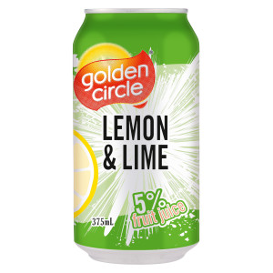 golden circle® lemon & lime soft drink 375ml image