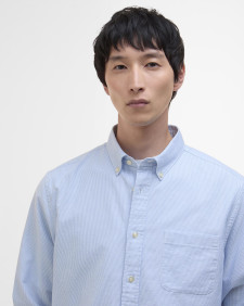 Striped Dunand Oversized Oxford Shirt Sky Blue