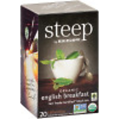 english breakfast fair trade certified black tea - case of 6 boxes - total of 120 teabags