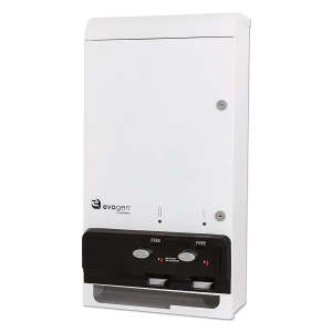 Hospeco, EvoGen, EV-1 Dual Pad/Tampon Dispenser, Free Operation, White
