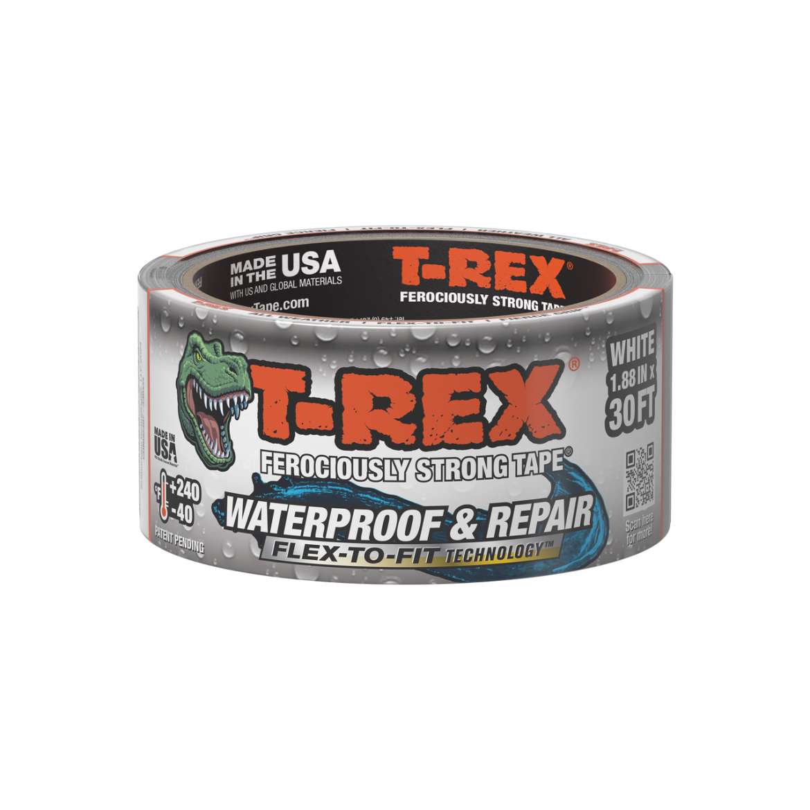 T-Rex® Waterproof and Repair Tape – White, 1.88 in. x 10 yd.