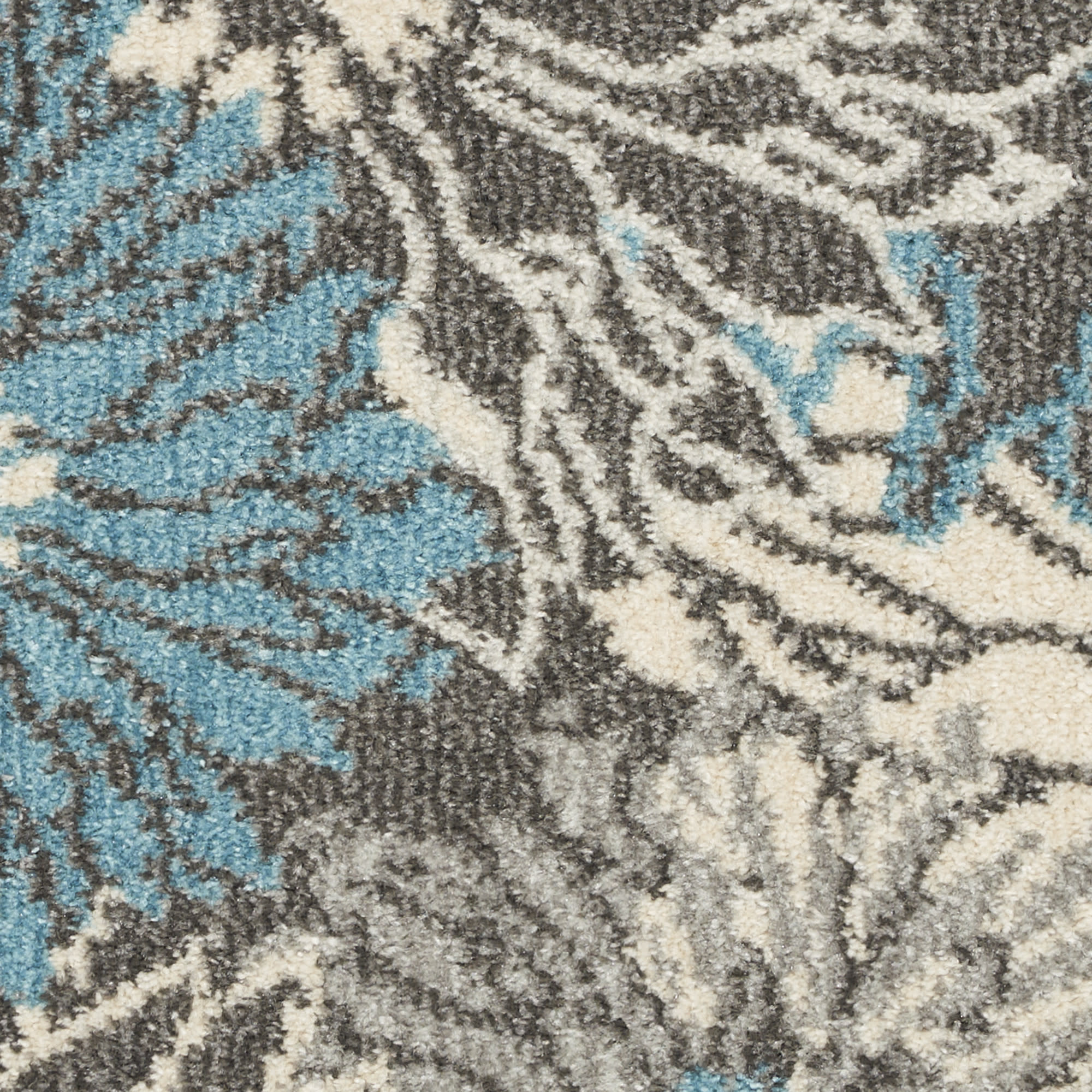 Nourison Passion 2'2" x 7'6" Charcoal Blue Contemporary Indoor Rug