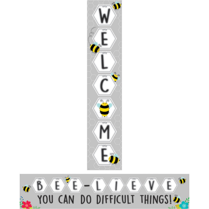 Busy Bees Double-Sided Welcome Banner, 39" x 8"