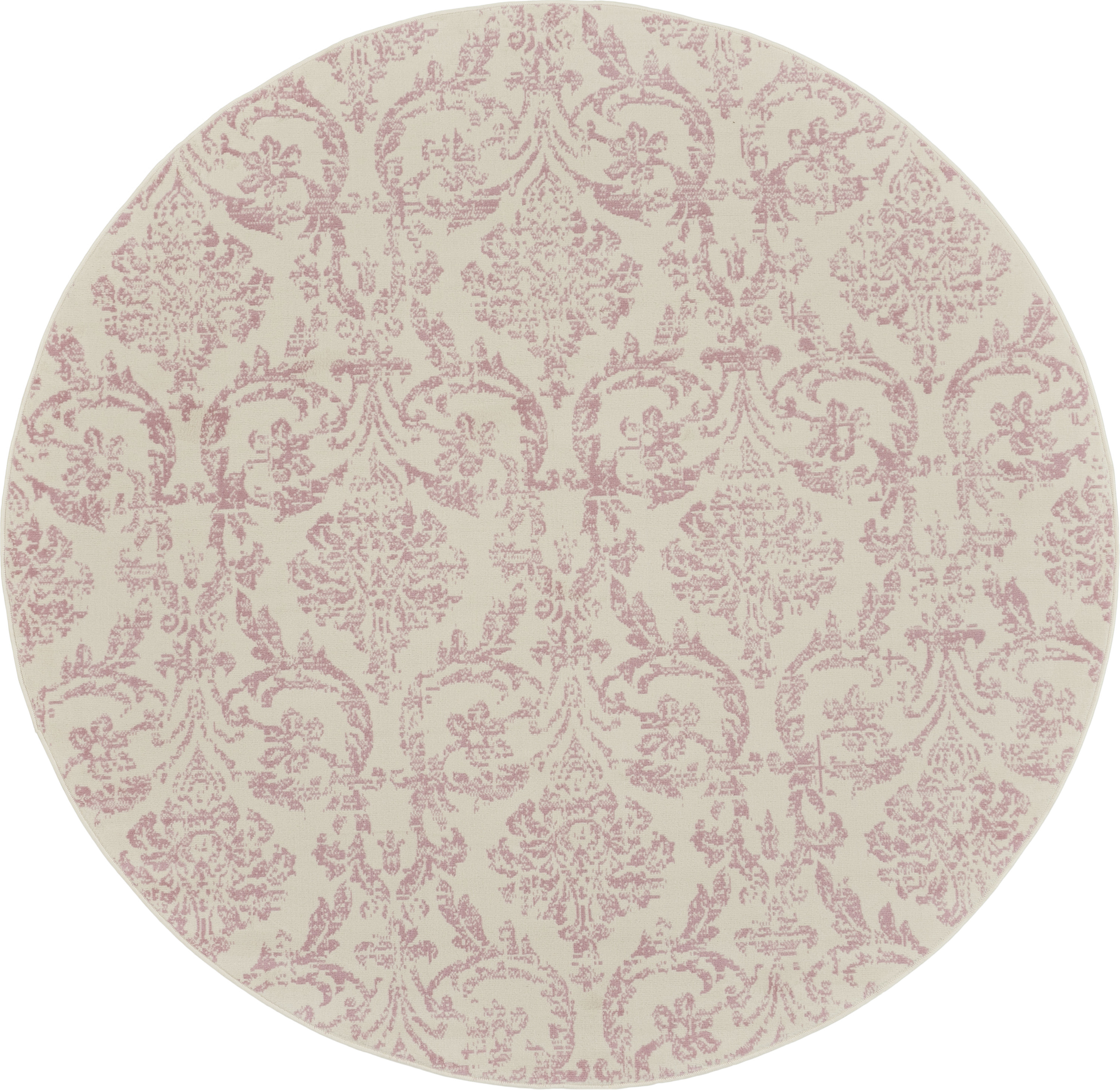 Nourison Jubilant 8' x Round Ivory Pink Vintage Indoor Rug