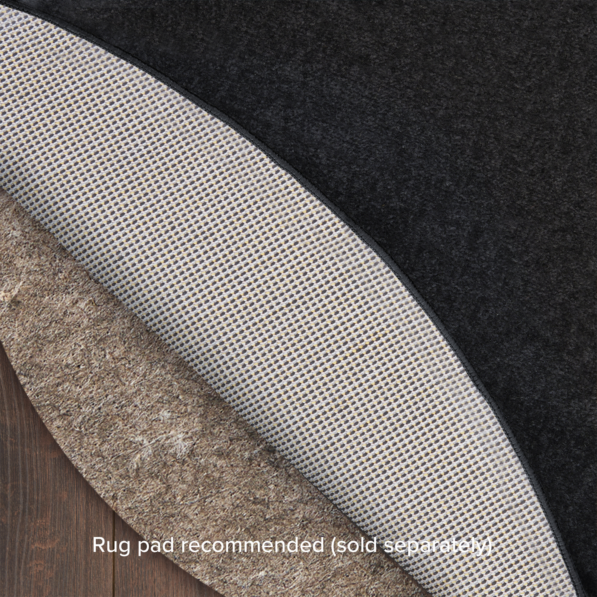 Nourison Nourison Essentials 6' x Round Black Outdoor Rug