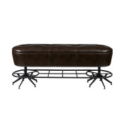 Ale House Gathering Bench with Metal Base and Upholstered Seat - S232-222