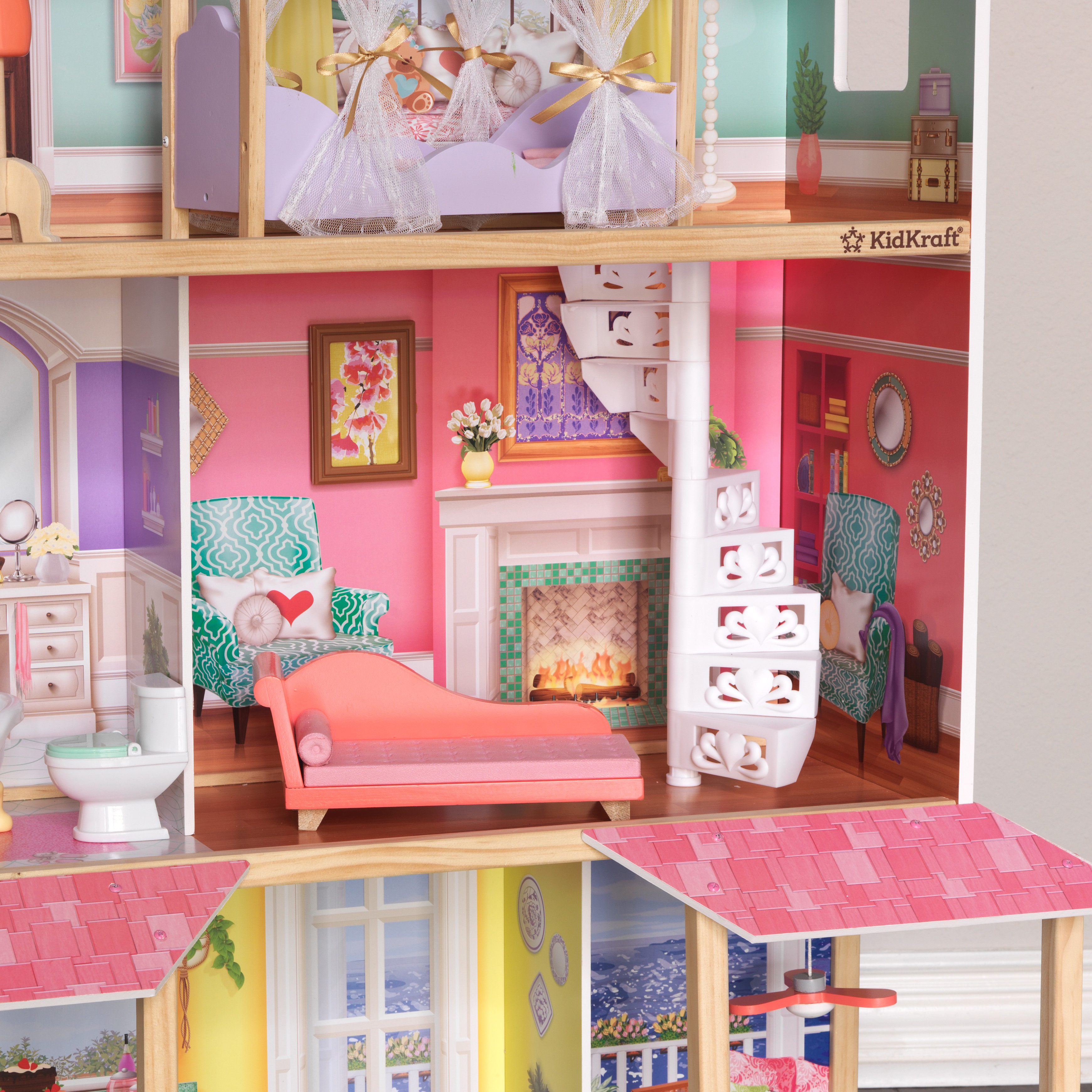 KidKraft - Maison de poupées en bois Viviana avec accessoires