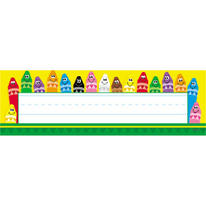 Colorful Crayons Desk Toppers&reg; Name Plates, 36 ct