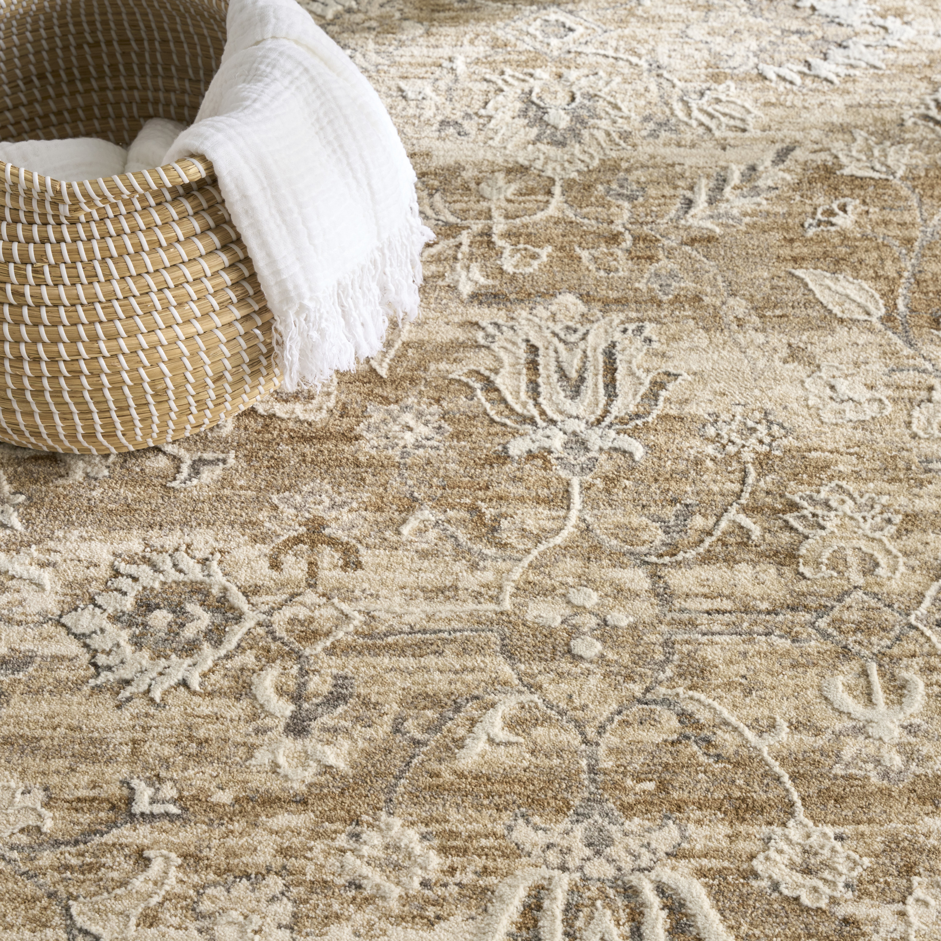 Nourison Retreat 9'6" x 13'2" Beige Vintage Indoor Rug
