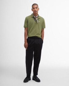 Tartan Pique Polo Shirt Burnt Olive