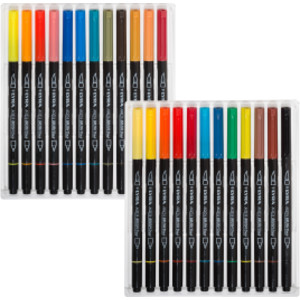 Aqua Brush Duo Art Markers, 24 Colors