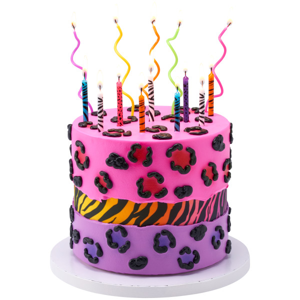 Neon Twist Shaped Candles