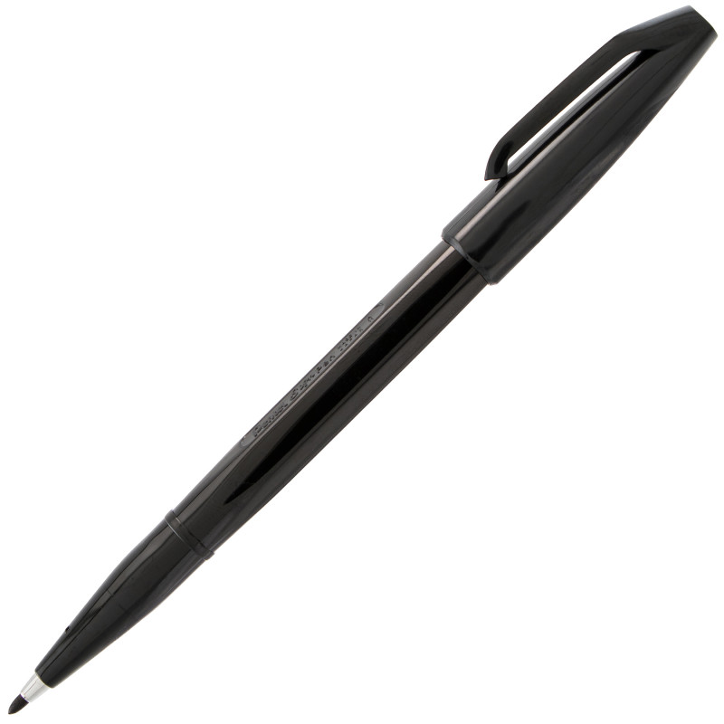 Sign Pen Fiber-Tipped Pen, Black Ink, Pack of 12