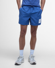 Block Print Swim Shorts North Sea Blue