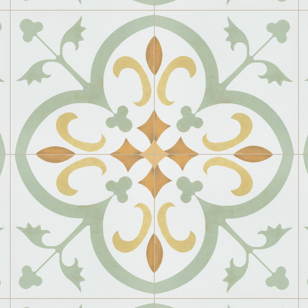 Revival Memory 7.75x7.75 Square Ceramic Floor and Wall Digital Pattern