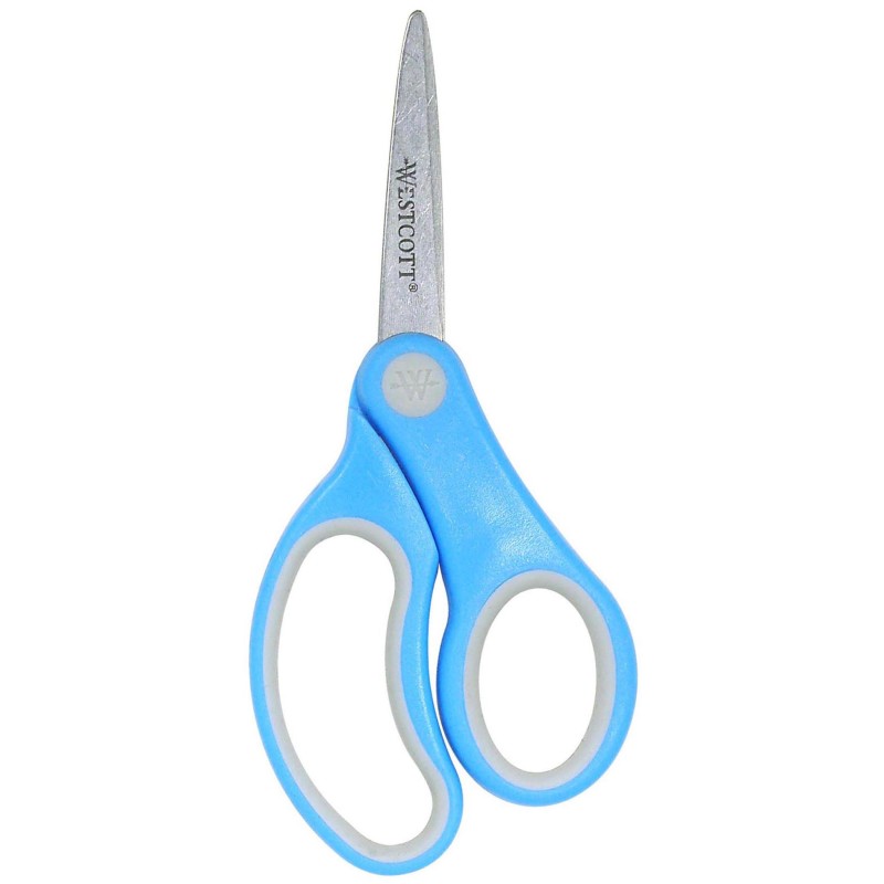 Kids+Scissors%2C+Soft+Handle%2C+Pointed%2C+5%26quot%3B%2C+STST+Blades%2F+AST