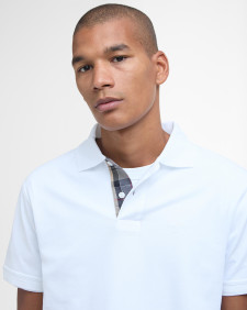 Premium Tartan Pique Polo Shirt Classic White