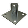 Unistrut® Square Post Base , 10 Holes, Electro-Galvanized