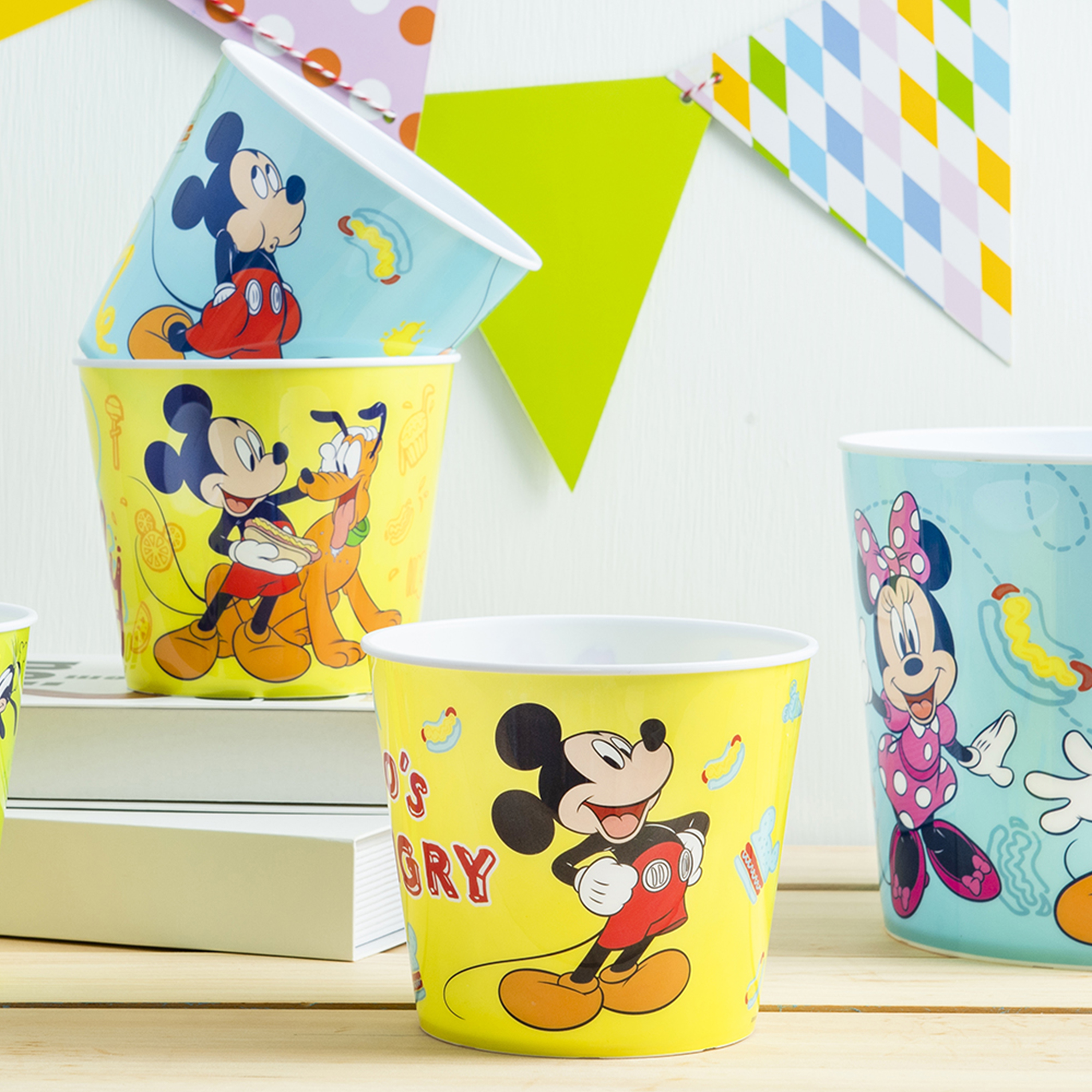 Disney Plastic Popcorn Container and Bowls, Mickey Mouse and Minnie Mouse, 5-piece set slideshow image 6 Disney Plastic Popcorn Container and Bowls, Mickey Mouse and Minnie Mouse, 5-piece set slideshow image 6