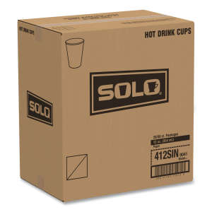 Solo, Paper Hot Drink Cups in Bistro Design, 12 oz, Maroon