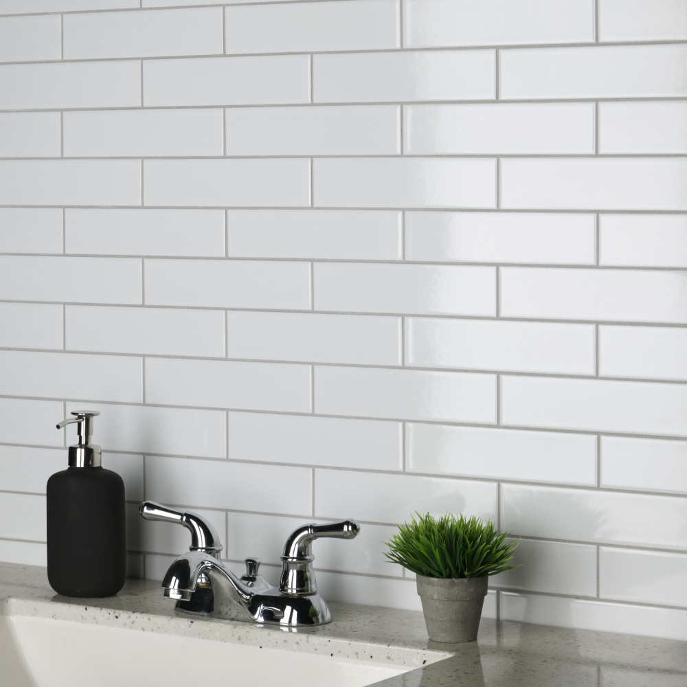 Sample - Metro Soho Subway Glossy White Ceramic Floor and Wall Tile ...