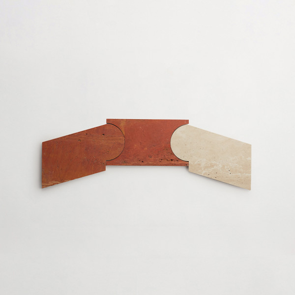 clé lapidary + cristina celestino | palestro floor | red travertine + beige travertine (bundle) | honed