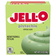 JELL-O Pistachio Instant Pudding & Pie Filling, 3.4 oz Box