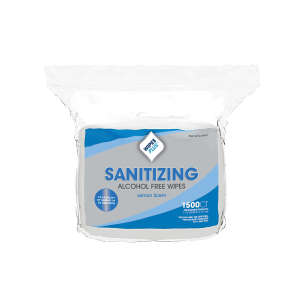 PGP37502, Wipes Plus,  Alcohol Free Sanitizing Wipes,  1500 Wipes/Container