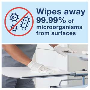 Tork, Disposable Microfiber Cloth , 2.75in x 6.75in, White