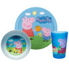 Peppa Pig Kid’s Dinnerware Set, Peppa & Friends, 3-piece set