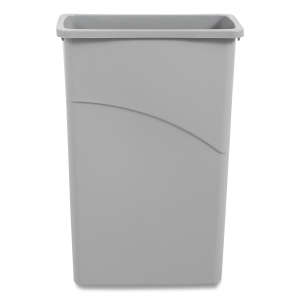 Boardwalk, Slim, 23 gal, Resin, Gray, Rectangle, Receptacle