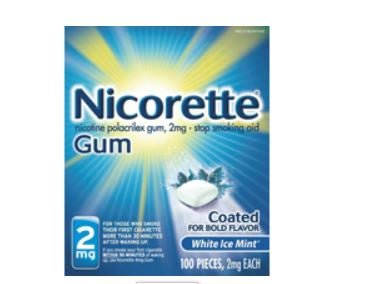 Nicorette® Stop Smoking Aid Gum 2 mg White Ice Mint