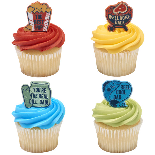 Rad Dad Puns Cupcake Rings
