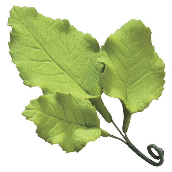 Rose Leaves - Red 3 Free Gum Paste Flowers