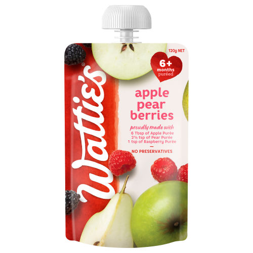 Wattie's® Apple Pear Berries 120g 6+ months 