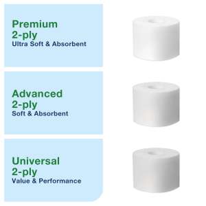 Tork, OptiServe 2-Roll Coreless, Coreless Bath Tissue Dispenser, White