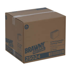 Georgia Pacific, Brawny Professional, H700, 1/4 Fold, 1 ply, 13.00"x13.00", Hydroentangled, Industrial Wipers, White