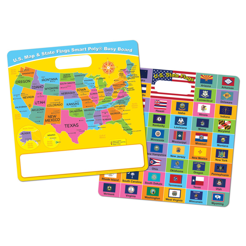 Smart+Poly++Educational+Activity+Busy+Board%2C+Dry+Erase+with+Marker%2C+10-3%2F4%26quot%3B+x+10-3%2F4%26quot%3B%2C+US+Map%2F+State+Flags