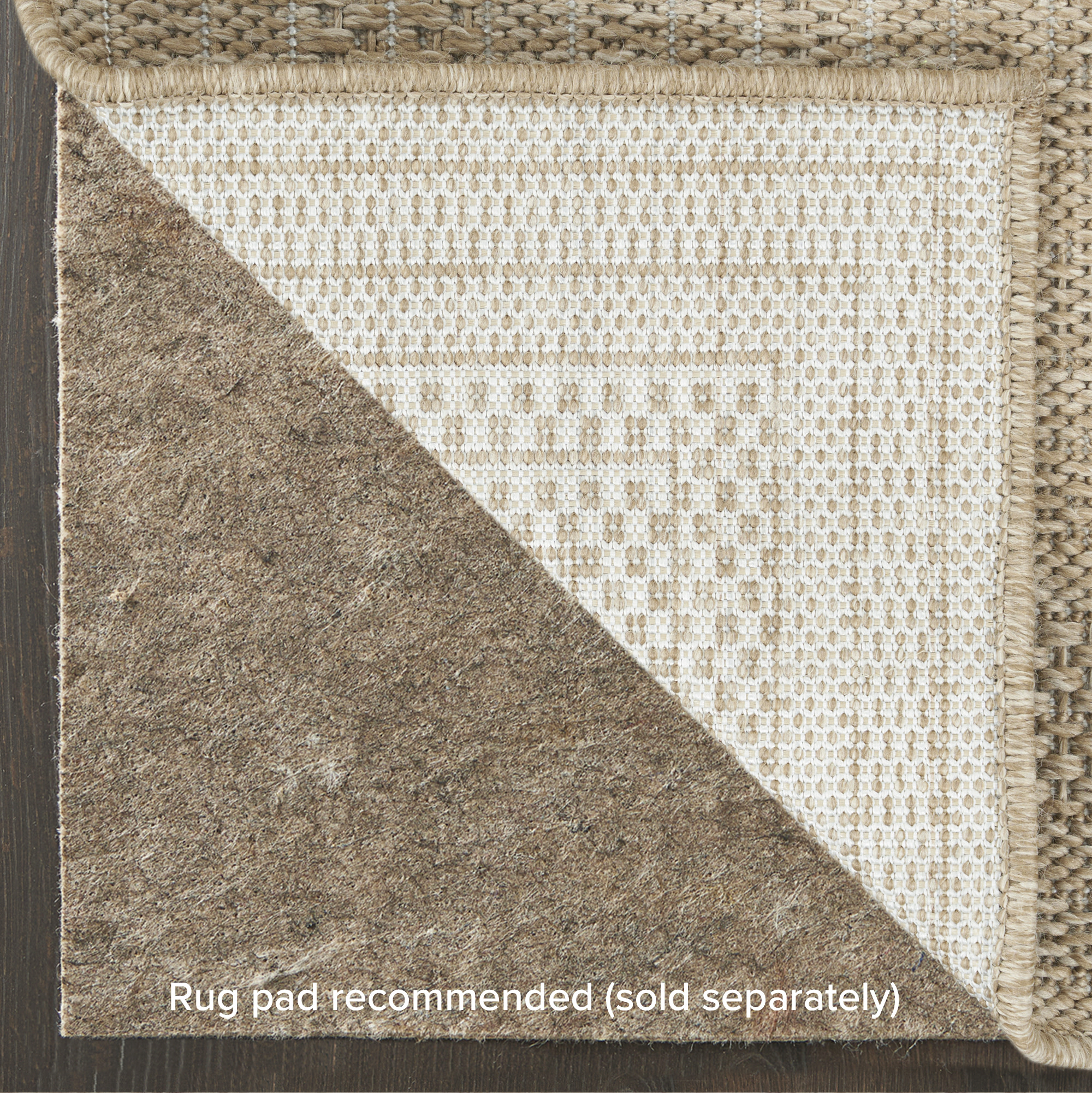 Nourison Tulum 2'2" x 8' Taupe Ivory Outdoor Rug