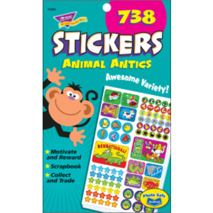 Animal Antics Sticker Pad, 738 ct