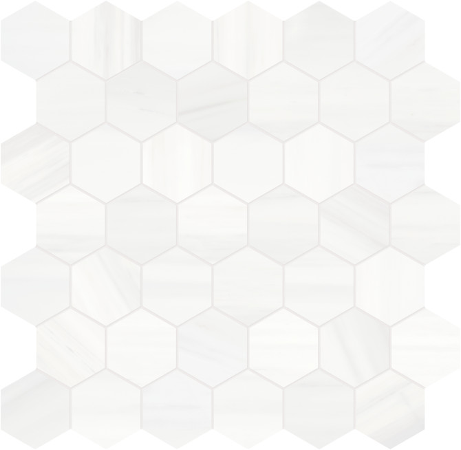 Cosmo Lumino 2″ Hexagon Mosaic Honed