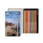 Lyra  Graduate Watercolor Pencils Set Tin with Brush Assorted Colors 12 Pieces